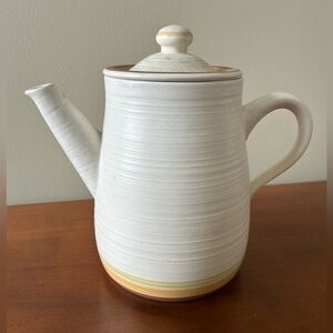 Franciscan Earthenware Cream-colored Ceramic Coffee Pot.